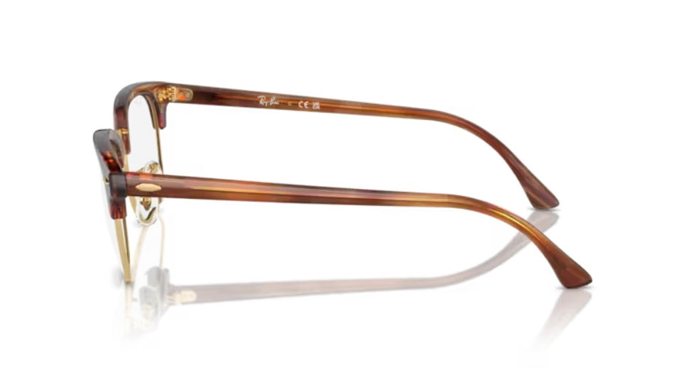 Rayban 0RX5154 Clubmaster 8375 Striped Brown Eyeglasses