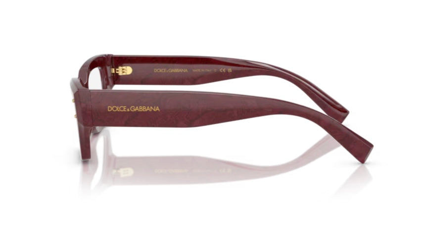 Dolce and Gabbana 0DG3387 3442 Bordeaux Lace Eyeglasses