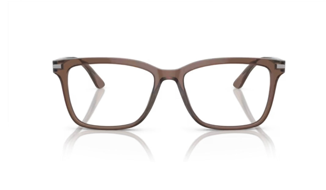 Prada 0PR 14WV 170101 Brown Transparent Eyeglasses