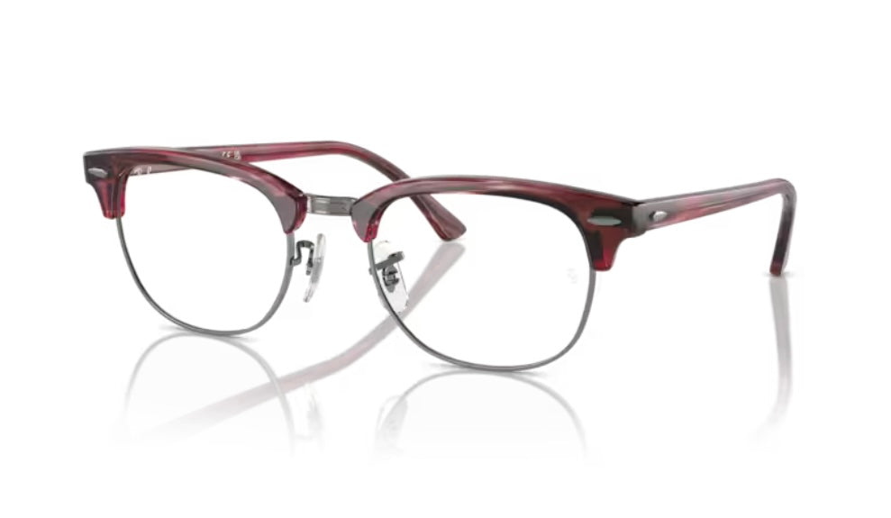 Rayban 0RX5154 Clubmaster 8376 Striped Red Eyeglasses